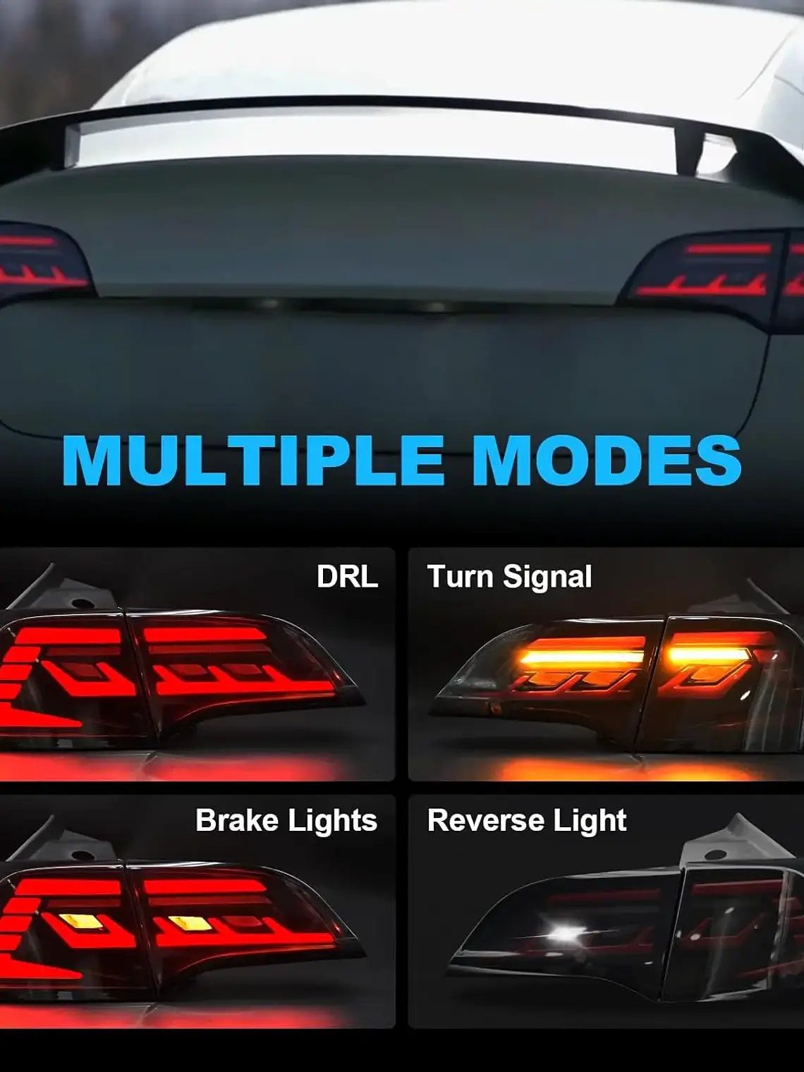 LED Tesla Model 3 / Y Sequential Starting Animated Tail Light Assembly 2