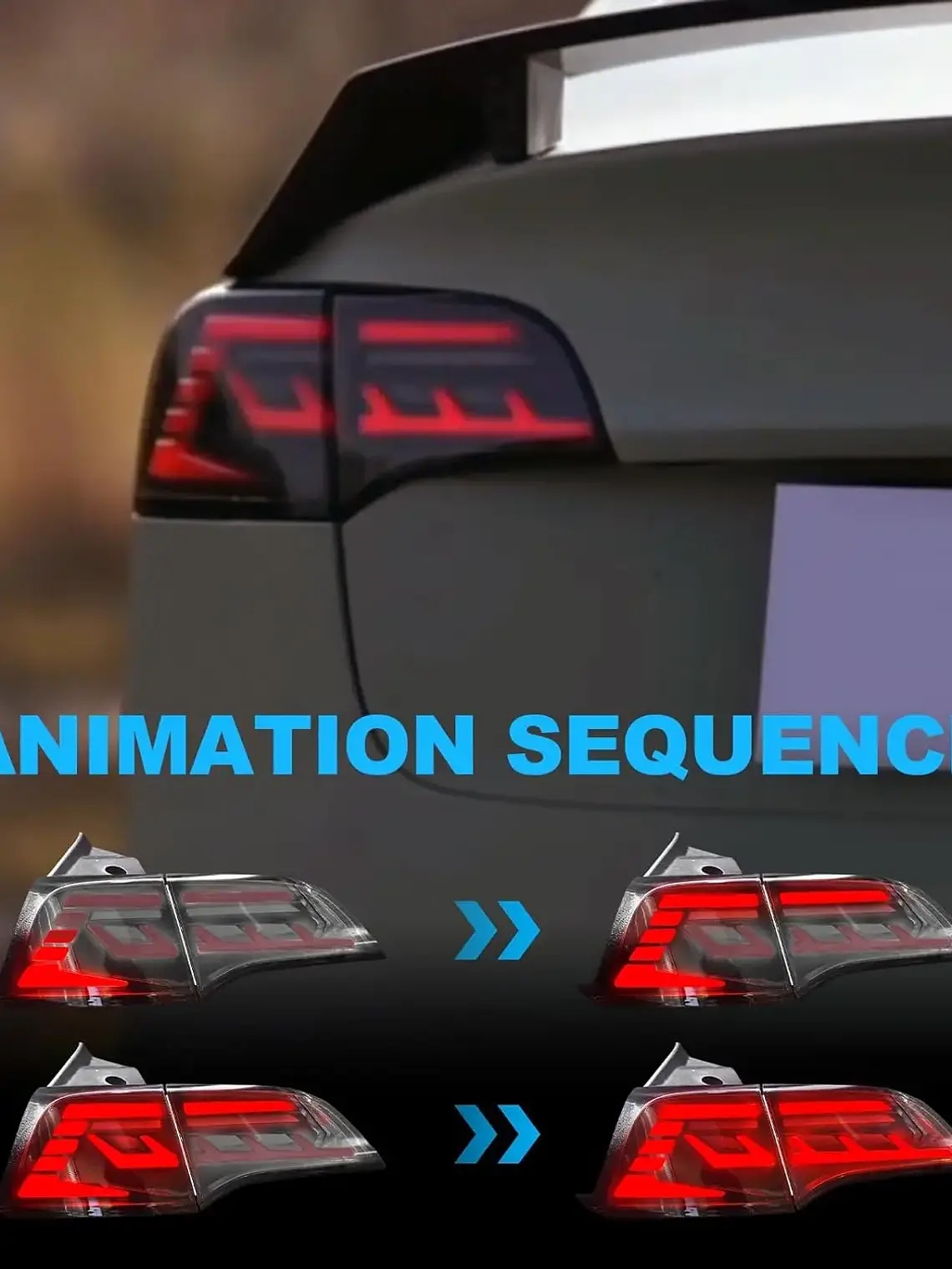 LED Tesla Model 3 / Y Sequential Starting Animated Tail Light Assembly 3