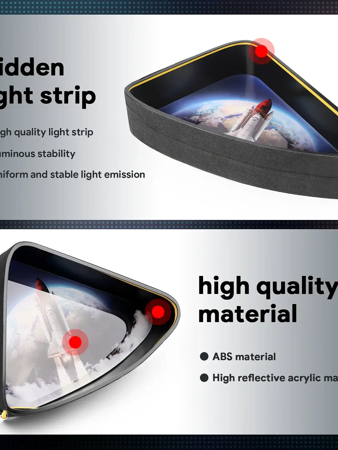 Tesla Model 3 Y 2020-2024 Rear Window Triangle LED Ambient Light Strip 6