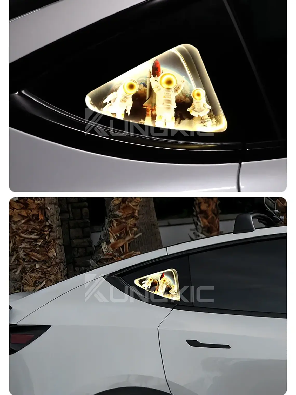 Tesla Model 3 Y 2020-2024 Rear Window Triangle LED Ambient Light Strip 16