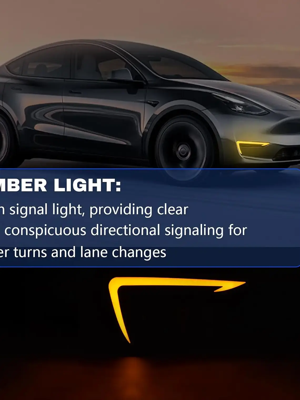 LED DRL Lights for Tesla Model Y 2021-2024 Startup Animation 4