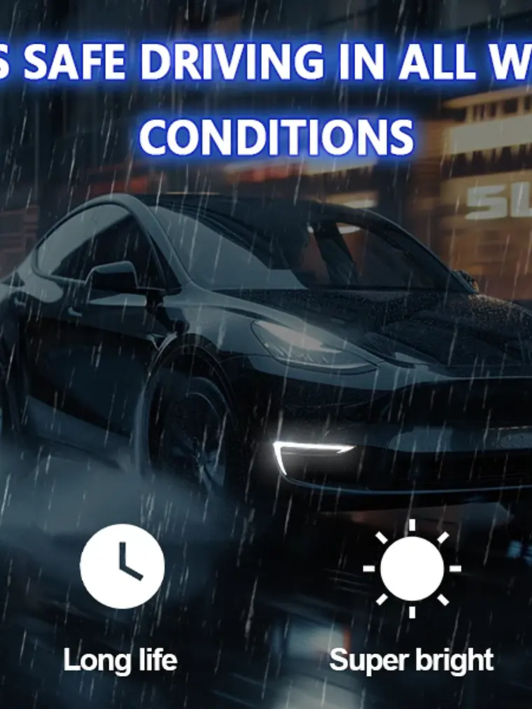 LED DRL Lights for Tesla Model Y 2021-2024 Startup Animation 10