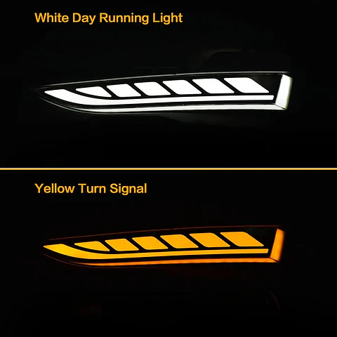 LED Daytime Running Lights For Tesla Model 3 DRL Amber Turn Signal