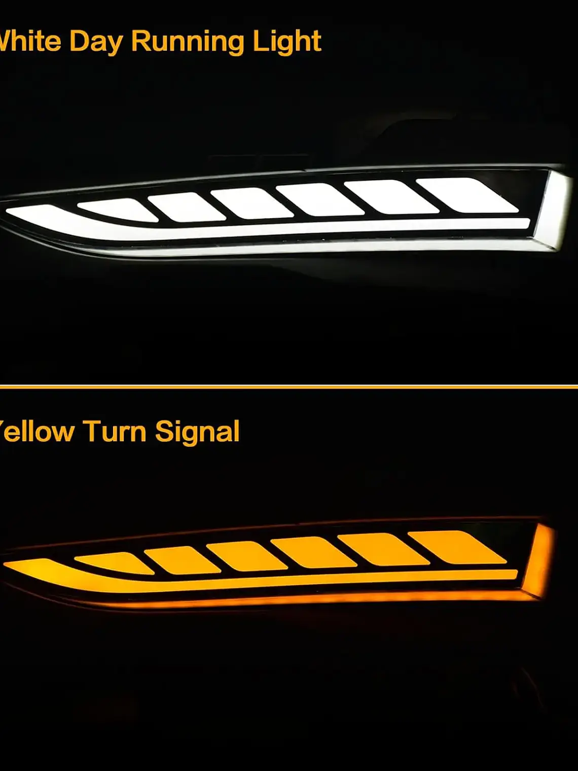 LED Daytime Running Lights For Tesla Model 3 DRL Amber Turn Signal 2