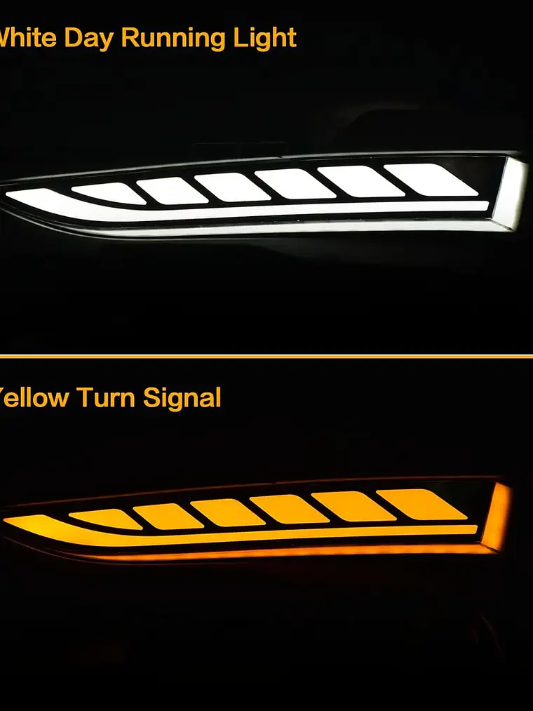 LED Daytime Running Lights For Tesla Model 3 DRL Amber Turn Signal 2
