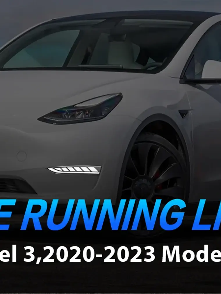 LED Daytime Running Lights For Tesla Model 3 DRL Amber Turn Signal 8