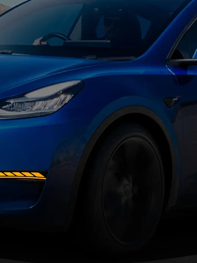 LED Daytime Running Lights For Tesla Model 3 DRL Amber Turn Signal 12