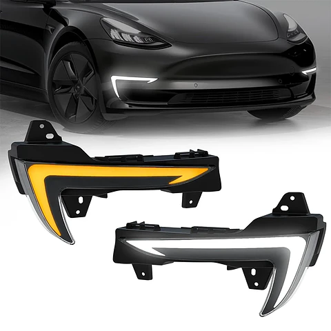 LED DRL Light for Tesla Model 3 2018 - 2024 Start-Up Animation Daytime Running Lights