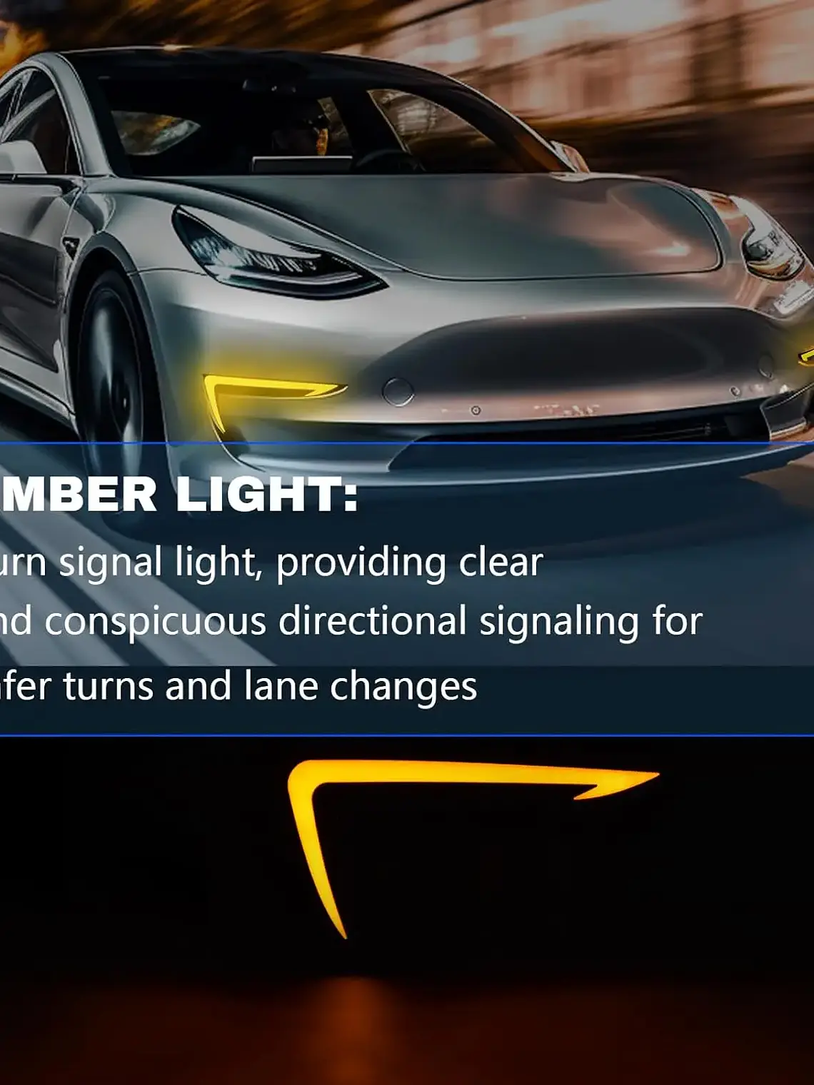 LED DRL Light for Tesla Model 3 2018 - 2024 Start-Up Animation Daytime Running Lights 4