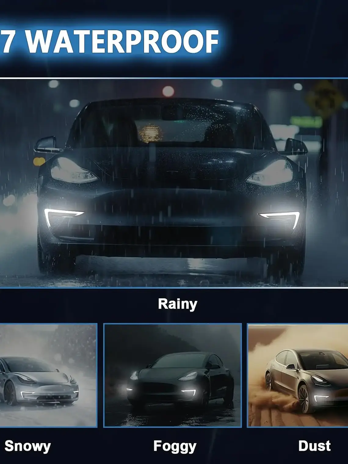 LED DRL Light for Tesla Model 3 2018 - 2024 Start-Up Animation Daytime Running Lights 5