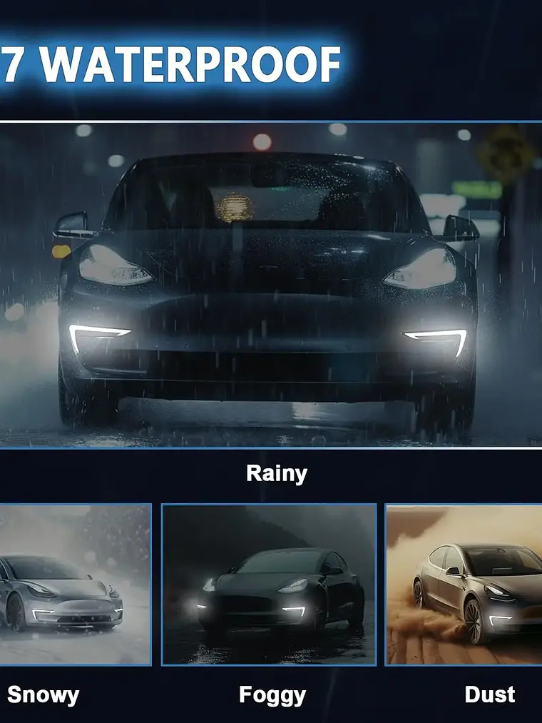 LED DRL Light for Tesla Model 3 2018 - 2024 Start-Up Animation Daytime Running Lights 5