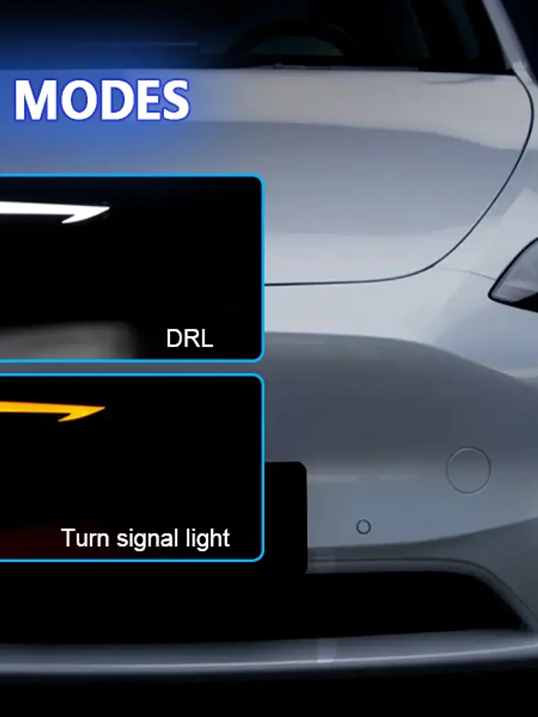 LED DRL Light for Tesla Model 3 2018 - 2024 Start-Up Animation Daytime Running Lights 9