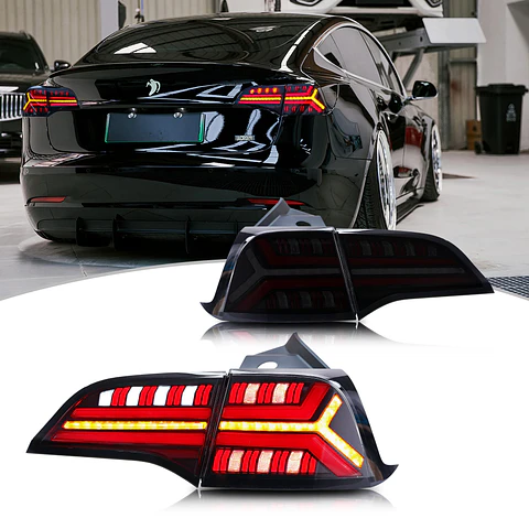 LED Tesla Model 3 Model Y 2017-2022 Sequential Yellow Turn Signal Dynamic Animation