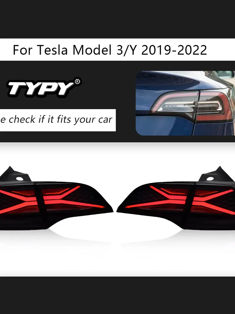 Tesla Model 3/Y RGB 2019-2022 Taillight LED Projector Tail Lamp 7
