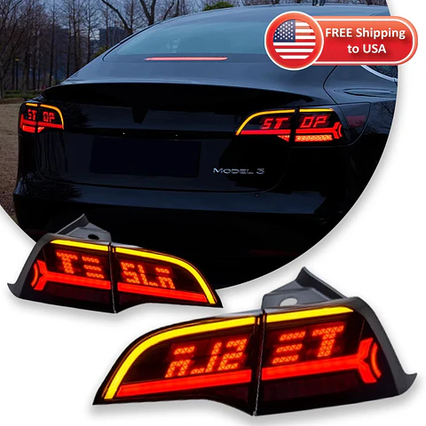 Car Lights For Tesla Model 3 /Y 2019-2022 Taillight LED Projector Tail Lamp