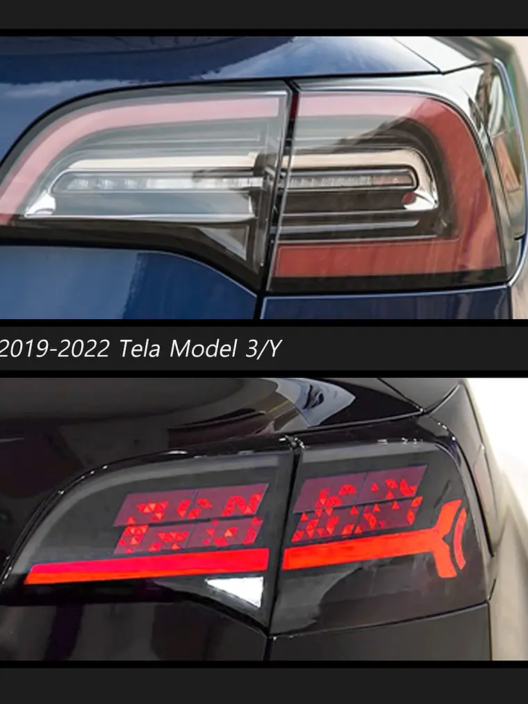 Car Lights For Tesla Model 3 /Y 2019-2022 Taillight LED Projector Tail Lamp 3