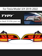 Car Lights For Tesla Model 3 /Y 2019-2022 Taillight LED Projector Tail Lamp - thumbnail 7