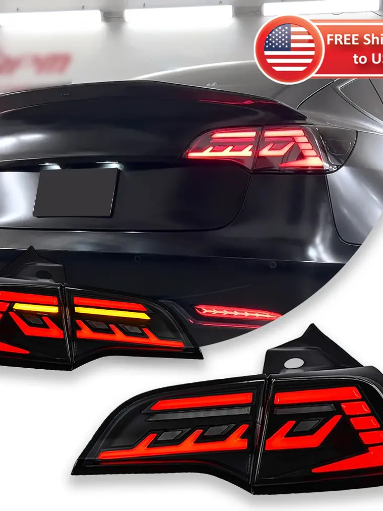 Tesla Model 3 Model Y 2019-2022 Full LED Set with DRL Sequential Turn Signal Taillights 3