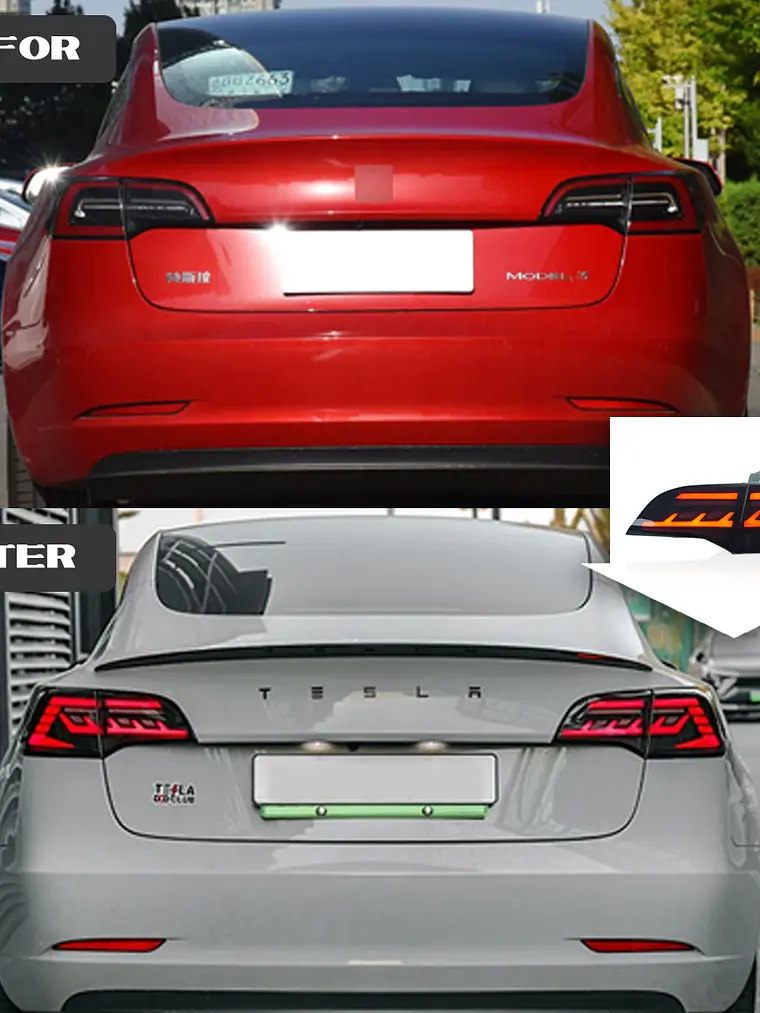 Tesla Model 3 Model Y 2019-2022 Full LED Set with DRL Sequential Turn Signal Taillights 4