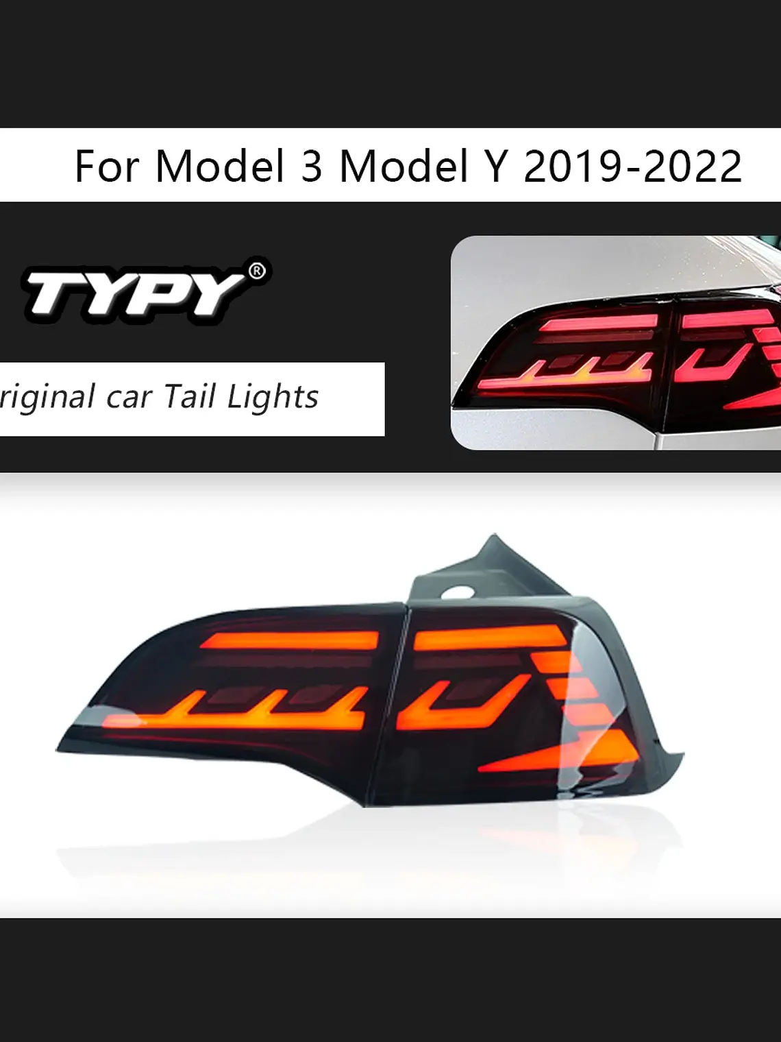 Tesla Model 3 Model Y 2019-2022 Full LED Set with DRL Sequential Turn Signal Taillights 9
