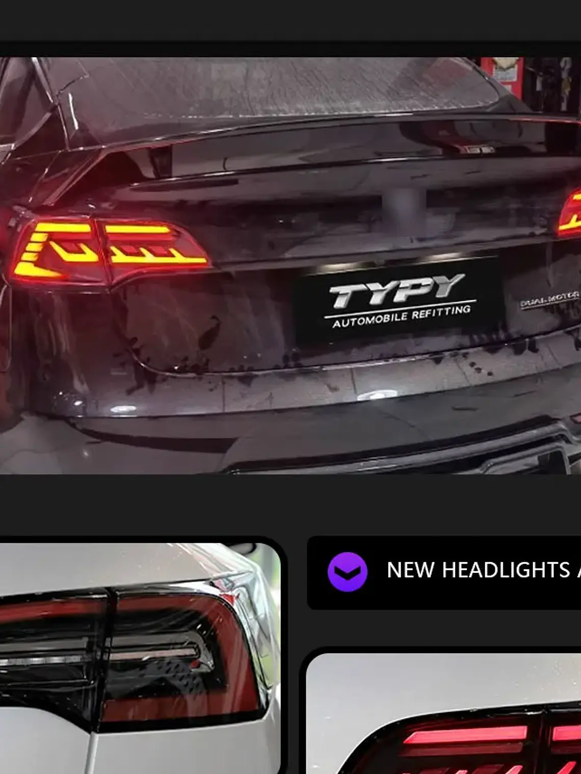 Tesla Model 3 Model Y 2019-2022 Full LED Set with DRL Sequential Turn Signal Taillights 10