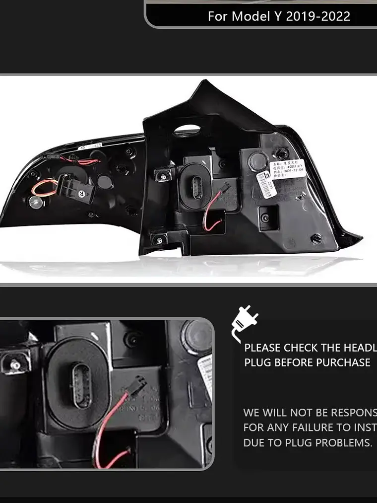 Tesla Model 3 Model Y 2019-2022 Full LED Set with DRL Sequential Turn Signal Taillights 13