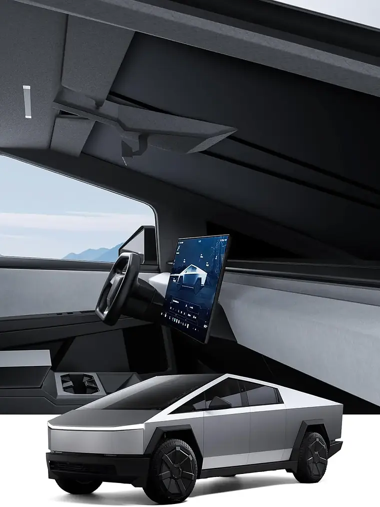 Tesla Cybertruck Windshield Sunshade with Nano Ice Crystal Cooling 1