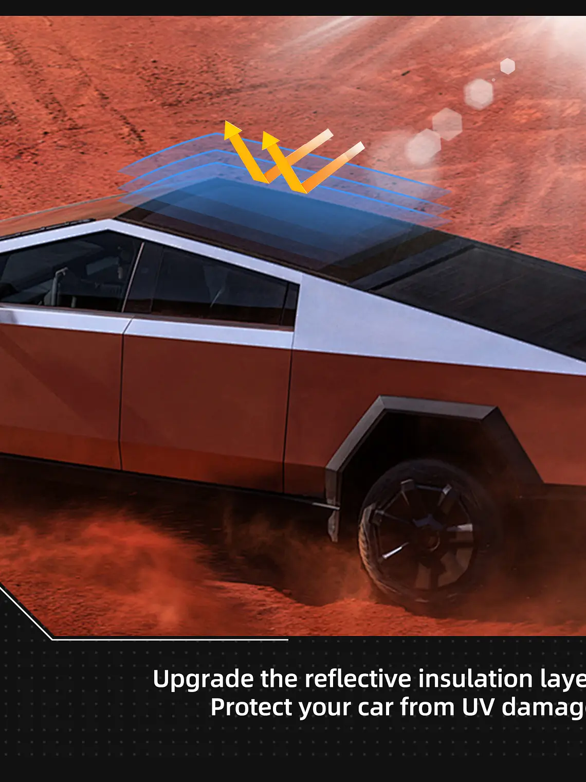 Tesla Cybertruck 2024-2025 Car Skylight Sunshade Net  15