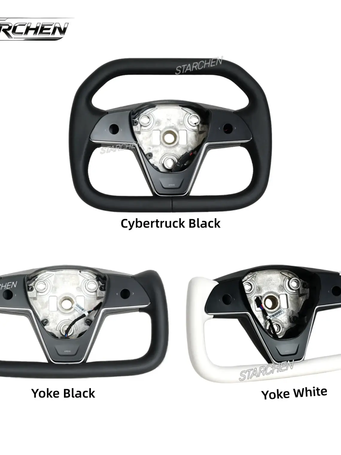 Yoke Cyber Truck Microfiber Leather Steering Wheel for for Tesla Model 3/Y 2