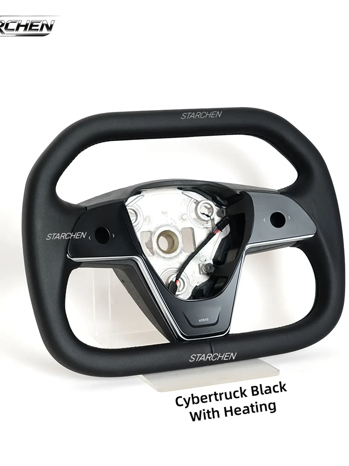 Yoke Cyber Truck Microfiber Leather Steering Wheel for for Tesla Model 3/Y 3