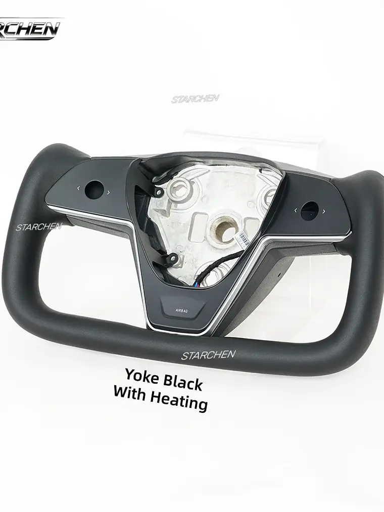 Yoke Cyber Truck Microfiber Leather Steering Wheel for for Tesla Model 3/Y 4