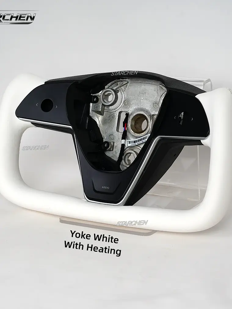 Yoke Cyber Truck Microfiber Leather Steering Wheel for for Tesla Model 3/Y 5