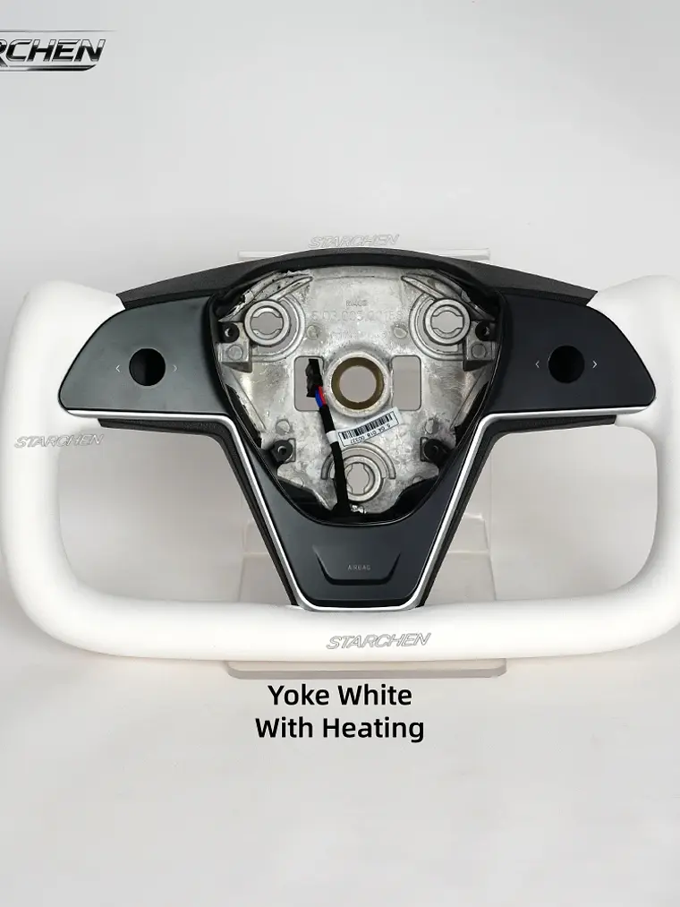 Yoke Cyber Truck Microfiber Leather Steering Wheel for for Tesla Model 3/Y 9
