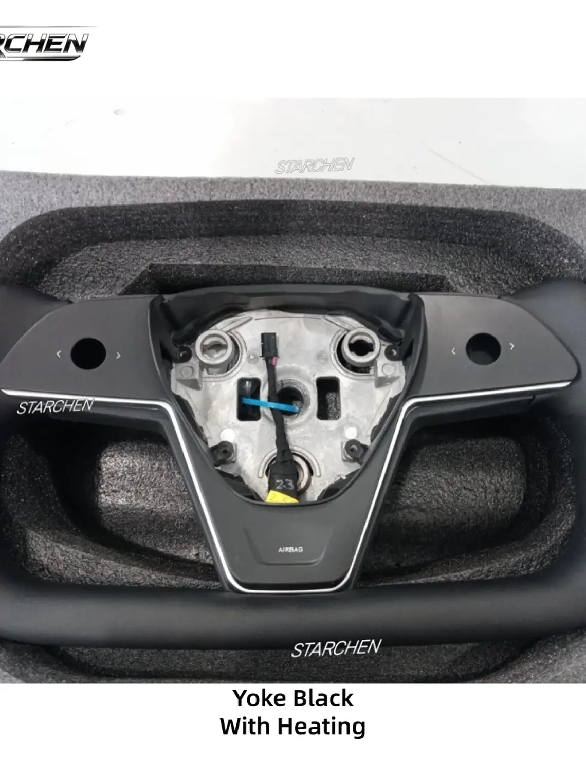 Yoke Cyber Truck Microfiber Leather Steering Wheel for for Tesla Model 3/Y 10