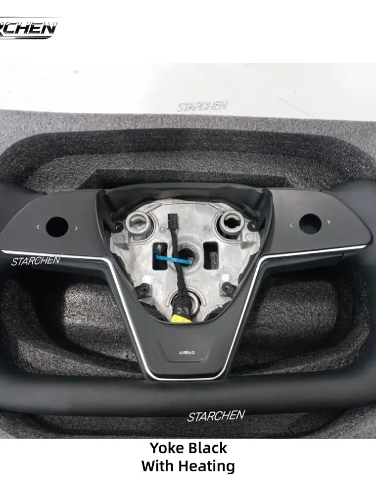 Yoke Cyber Truck Microfiber Leather Steering Wheel for for Tesla Model 3/Y 10