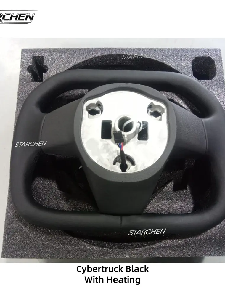 Yoke Cyber Truck Microfiber Leather Steering Wheel for for Tesla Model 3/Y 13
