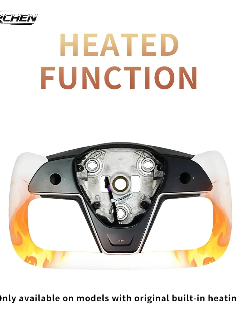 Yoke Cyber Truck Microfiber Leather Steering Wheel for for Tesla Model 3/Y 16