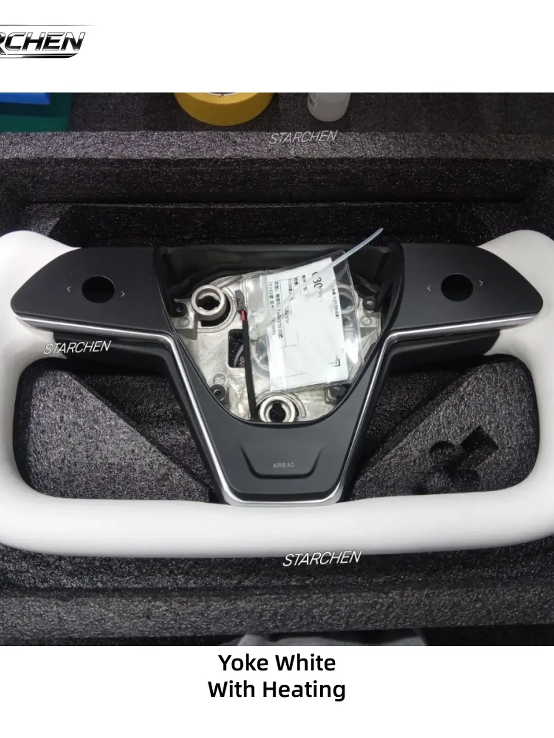 Yoke Cyber Truck Microfiber Leather Steering Wheel for for Tesla Model 3/Y 17