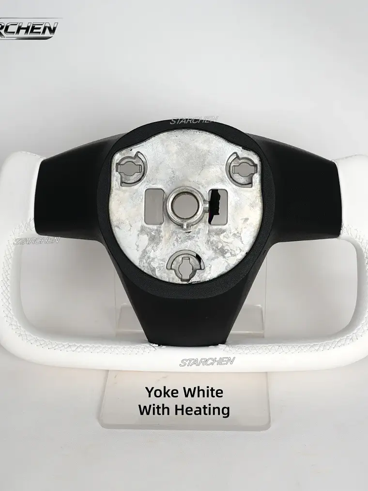 Yoke Cyber Truck Microfiber Leather Steering Wheel for for Tesla Model 3/Y 20