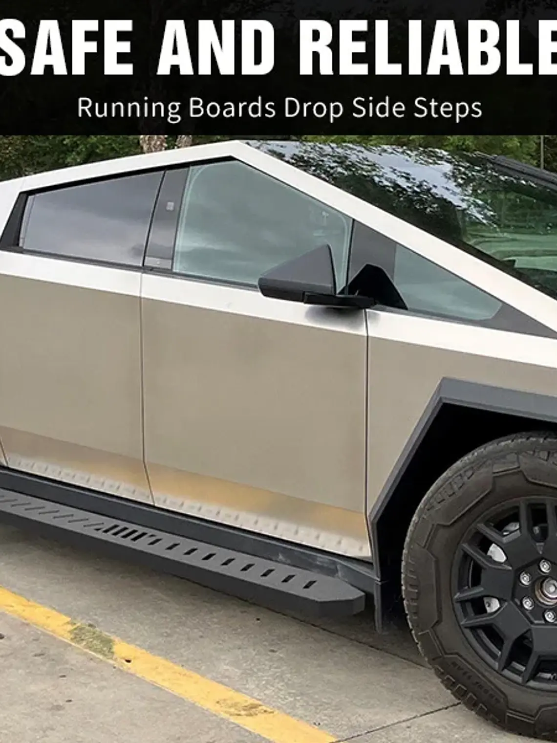 Running Boards with Heavy-Duty Steel For 2024-2026 Tesla Cybertruck  11