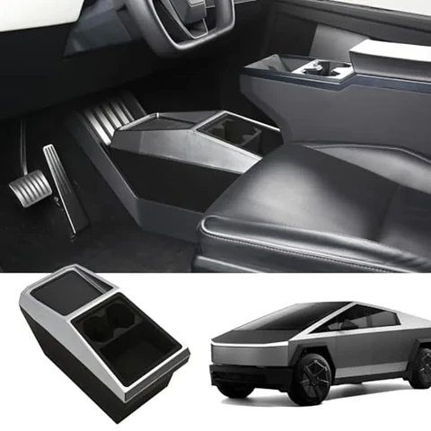 Floor Console Organizer for Tesla Cybertruck w/ USB Charging Port
