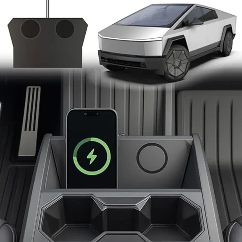 Dual Charging Pad for Tesla Cybertruck 2024-2026 with MagSafe Compatibility