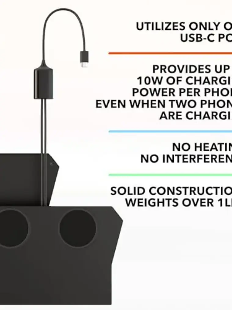 Dual Charging Pad for Tesla Cybertruck 2024-2026 with MagSafe Compatibility 2