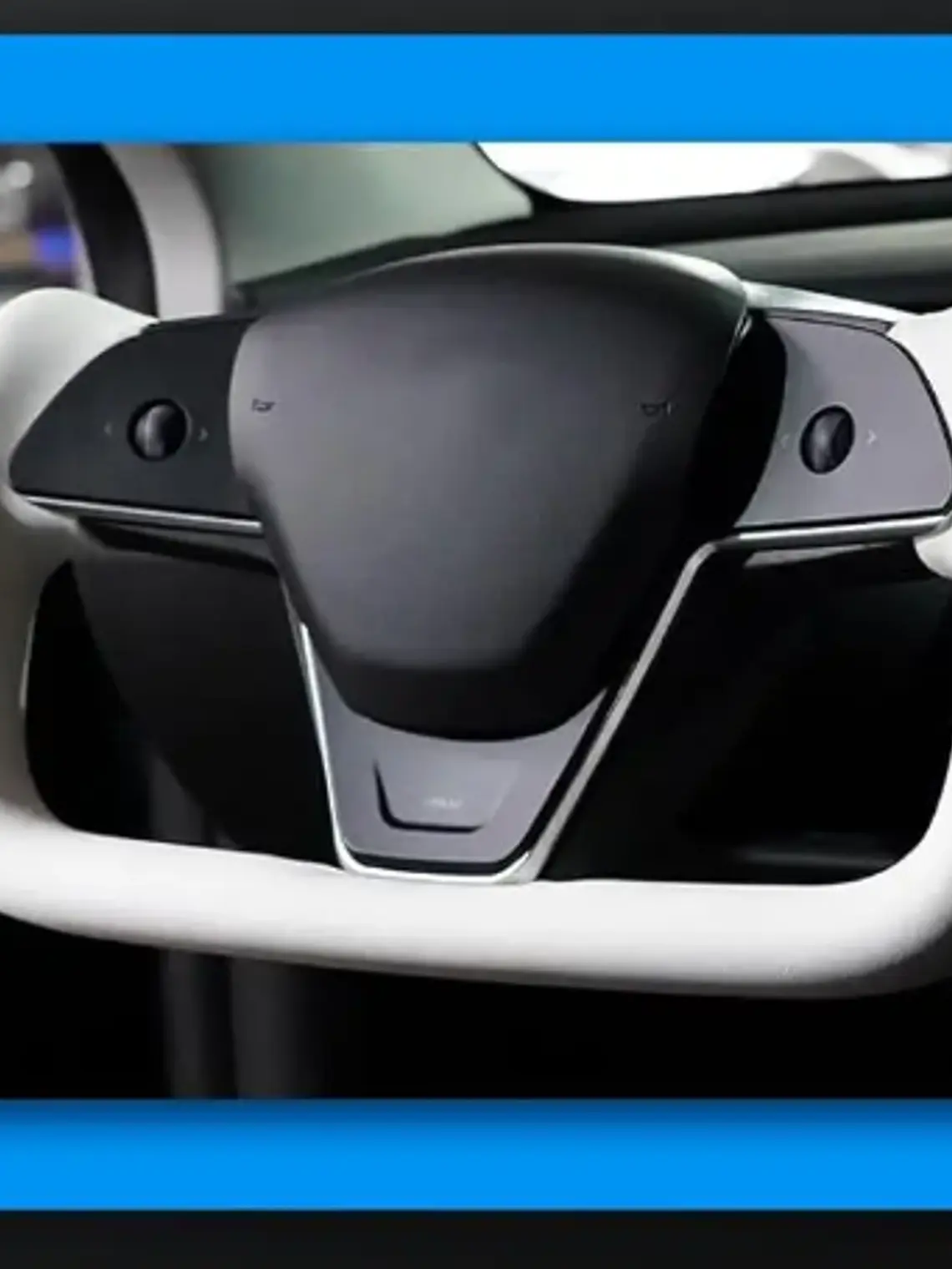 Yoke Cyber Truck Microfiber Leather Steering Wheel for for Tesla Model 3/Y 1