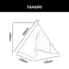 Carpa Tipi para Niños Diseño Francés Estrellitas Azules 3