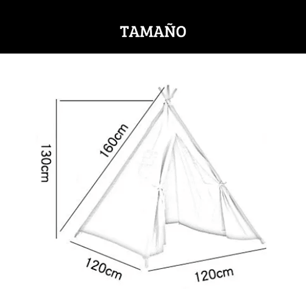 Carpa Tipi para Niños Diseño Francés Estrellitas Azules 3