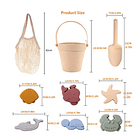 Balde de Playa de Silicona para Bebés- Verde Musgo 2