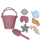 Balde de Playa de Silicona para Bebés- Rosado 1