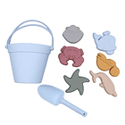 Balde de Playa de Silicona para Bebés- Celeste 1