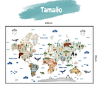 Vinilo Decorativo para Niños- Mapa Mundial 4